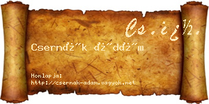 Csernák Ádám névjegykártya