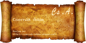 Csernák Ádám névjegykártya